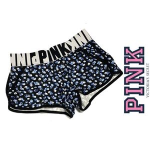 PINK Victoria's Secret Black and Blue Varsity Shorts - SIZE M 6036